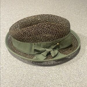 Summer Green Woven Fedora Hat